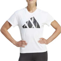 Camiseta Adidas Run It Brand Love - Branca 