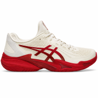 Tênis ASICS Masculino All Court Court FF 3 Novak Branco Off e Vermelho