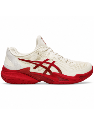 Tênis ASICS Masculino All Court Court FF 3 Novak Branco Off e Vermelho