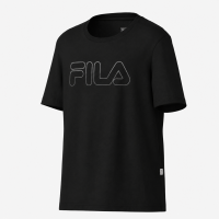 Camiseta Fila Regular Letter Myller Infantil - Preta
