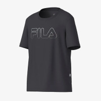 Camiseta Fila Regular Letter Myller Infantil - Grafite