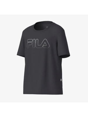 Camiseta Fila Regular Letter Myller Infantil - Grafite