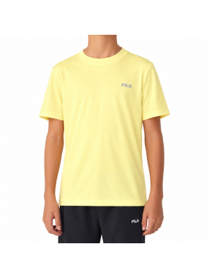 Camiseta Fila Basic Sports Infantil - Amarelo Pastel Claro 
