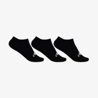 Meia Fila Cano Curto Preta Unisex - 3 pares 34 a 38