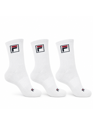 Meia Fila Cano Alto FBOX  Branca - 3 pares 34 a 38