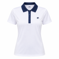 Camisa Polo Fila Fbox Tennis Basic II  Feminina - Branca e Marinho