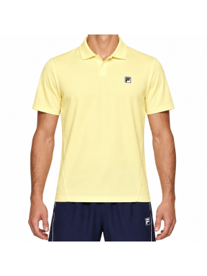 Camisa Polo Fila Tennis Basic - Amarelo Pastel Claro 