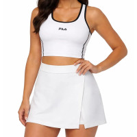 Saia Short Fila Slit Match - Branca