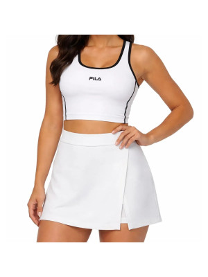 Saia Short Fila Slit Match - Branca Saia Short Fila Slit Match - Branca