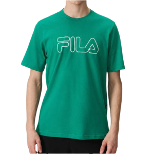 Camiseta Fila Regular Sports Light Letter Infantil - Verde Safira