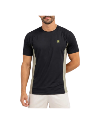 Camiseta Fila Grid Match - Preta e Verde Camiseta Fila Grid Match - Preta e Verde