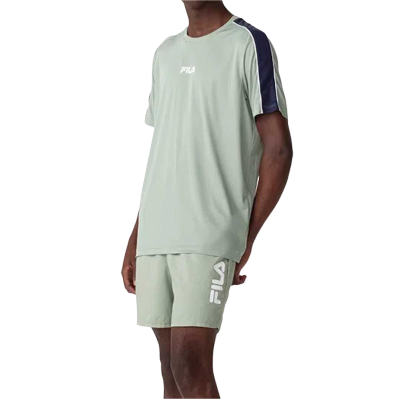 Camisa Fila Pólo Action 3 Masculina Branco / Cinza Claro