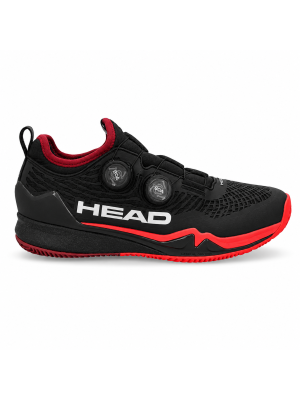 Tênis Head Endure Pro Boa Clay Preto e Vermelho Tênis Head Endure Pro Boa Clay Preto e Vermelho