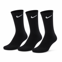 Meia Nike Everyday Cush Crew Cano Alto - Pack com 3 Pares | Preta | 39 a 43