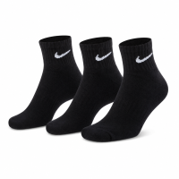 Meia Nike Everyday Cushion Cano Médio - Pack com 3 Pares | Preta | 39 a 43