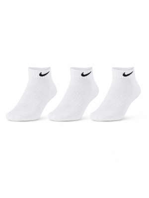 Meia Nike Everyday Cush Low Cano Baixo - Pack com 3 Pares | Branca | 39 a 43