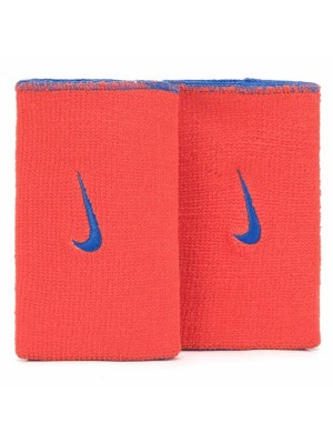 Munhequeira Nike Dri-Fit Dupla Face Azul e Laranja - 2Und