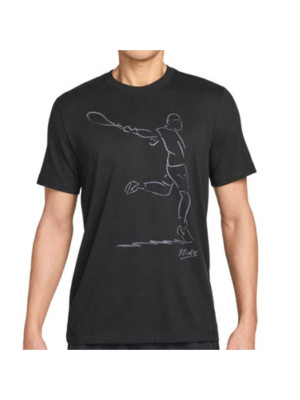 Camiseta Nike  Dri-FIT Court French Open - Preta