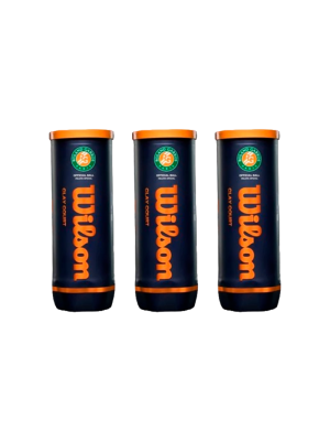 Bola de Tênis Wilson Roland Garros Clay - Pack com 3 Tubos