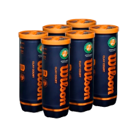 Bola de Tênis Wilson Roland Garros Clay -  Pack com 6 Tubos
