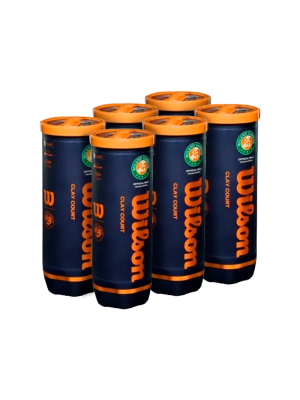 Bola de Tênis Wilson Roland Garros Clay - Pack com 6 Tubos