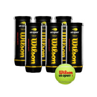 Bola de Tênis Wilson Us Open Regular Duty Saibro - Pack com 6 Tubos