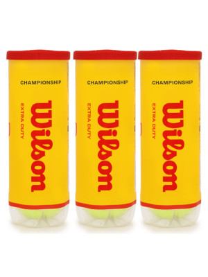 Bola de Tênis Wilson Championship Pack com 3 Tubos