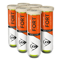Bola de Tênis Dunlop Fort Clay - Pack com 6 Tubos c/ 4 bolas