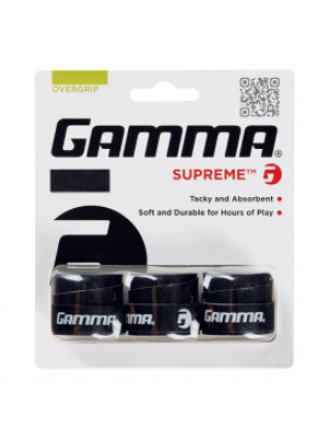 Overgrip Gamma Supreme - Preto - 3 unid