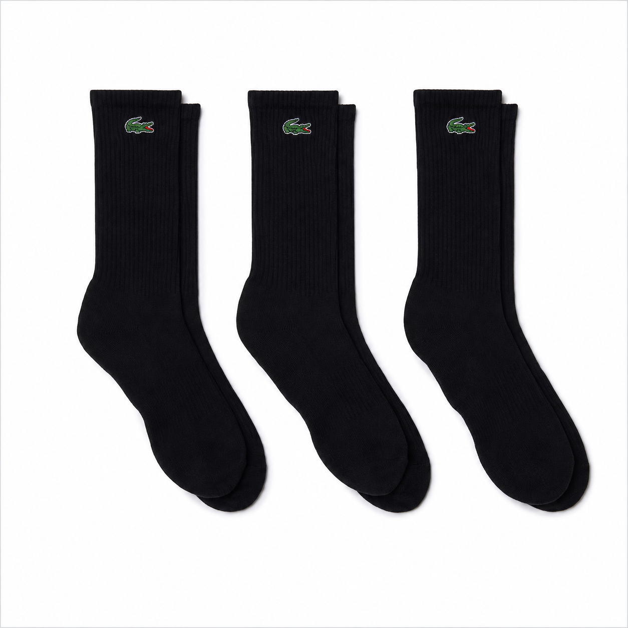 Meia Lacoste Cano Alto Lacoste RA924623 - 3 pares 43 a 46